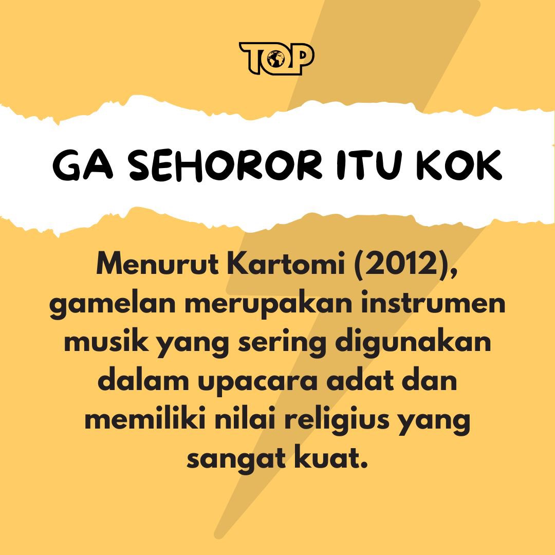 top_idn's tweet photo. Meski kerap dikaitkan sama hal-hal mistis, bukan berarti kita gak mau kenal musik gamelan ya..
Karena musik gamelan jadi salah satu aset budaya kita yang tetap harus dijaga.
#gymclassheroes #heroesisback2024 #gymclassheroesliveconcert
#Topentertainment #gymclassheroesband https://t.co/m1S2dWIY6Q