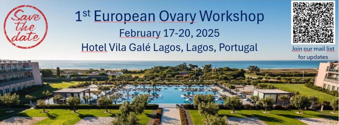 KlutsteinlbCARL's tweet photo. Save the Date! The first European Ovary Workshop will be held in Portugal in February 2025. Mark these dates in your calendar and join our emailing list to get the most recent updates. The program will be released soon, and registration will open just after the summer. Stay tuned https://t.co/2HTc9Qw7mf