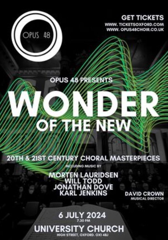 Opus 48 (@opus48choir) on Twitter photo We've got *such* a lovely smorgasbord of repertoire for you in July: <a href="/dovecomposer/">Jonathan Dove</a> @Will_Todd_Music @KimArnesen <a href="/EricWhitacre/">Eric Whitacre</a> <a href="/johnmrutter/">John Rutter</a> #Vasks #KarlJenkins - every week we are assailed by new earworms! A month to go so do get your tix now for our concert <a href="/SMVOxford/">University Church</a>. We've got *such* a lovely smorgasbord of repertoire for you in July: <a href="/dovecomposer/">Jonathan Dove</a> @Will_Todd_Music @KimArnesen <a href="/EricWhitacre/">Eric Whitacre</a> <a href="/johnmrutter/">John Rutter</a> #Vasks #KarlJenkins - every week we are assailed by new earworms! A month to go so do get your tix now for our concert <a href="/SMVOxford/">University Church</a>.