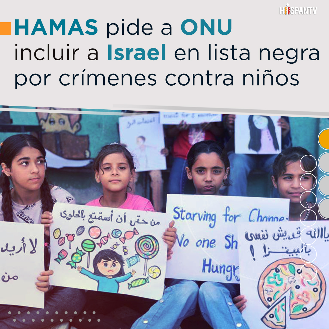 🩸🇵🇸HAMAS pide a ONU incluir a Israel en lista negra por crímenes contra niños 

🔺El Movimiento palestino #HAMAS ha solicitado a la ONU que incluya al régimen de Israel en su lista negra de entidades que cometen crímenes contra los niños. 

🔗Más detalles tinyurl.com/y7jd4fb4