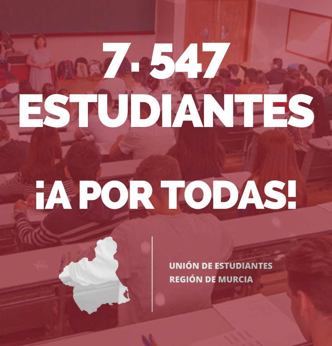 Hoy más de 7.547 estudiantes de la Región de Murcia se enfrentan a la prueba de acceso a la universidad.

Seguiremos reivindicando una #EBAU 
única y común para todos los estudiantes.

¡A por todas!💪🏻