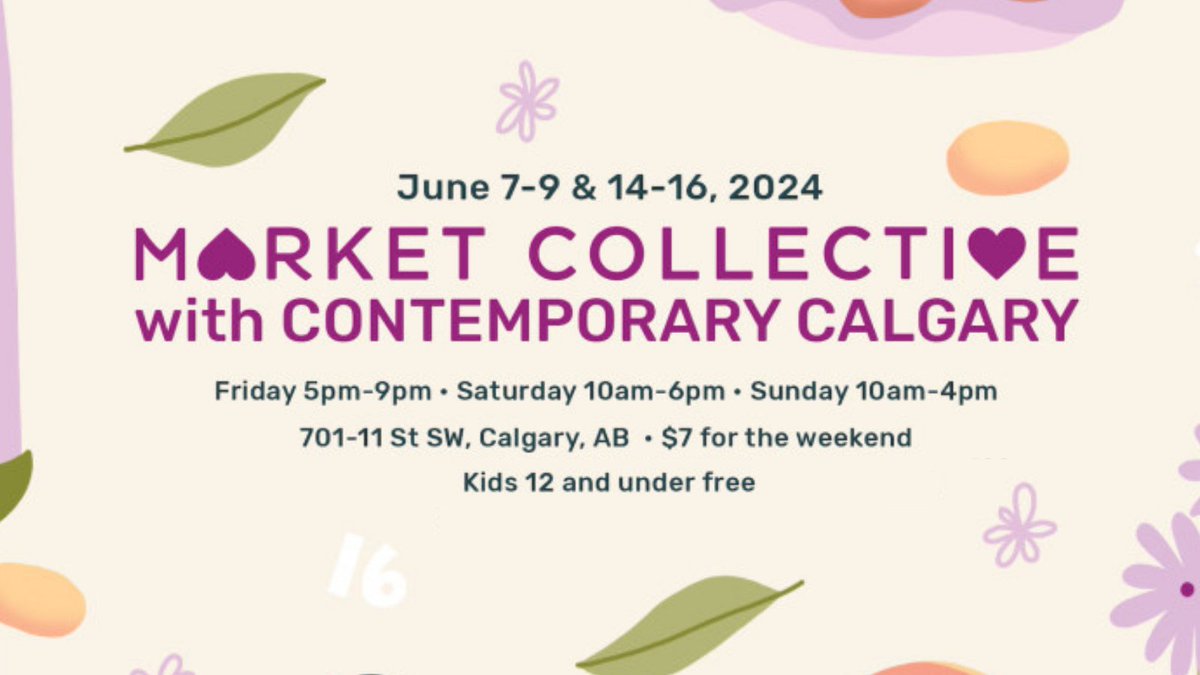 riseupcalgary's tweet photo. π Celebrate Market Collective's sweet 16 at two upcoming markets! Find local talent, handmade art, and delicious food at Contemporary Calgary, June 7β9 & June 14β16. Tickets: $7 at the door, kids 12 and under free. #MarketCollective #SupportLocalArtisans #YYCnow @mrktcollective https://t.co/zEW3kkMFi1