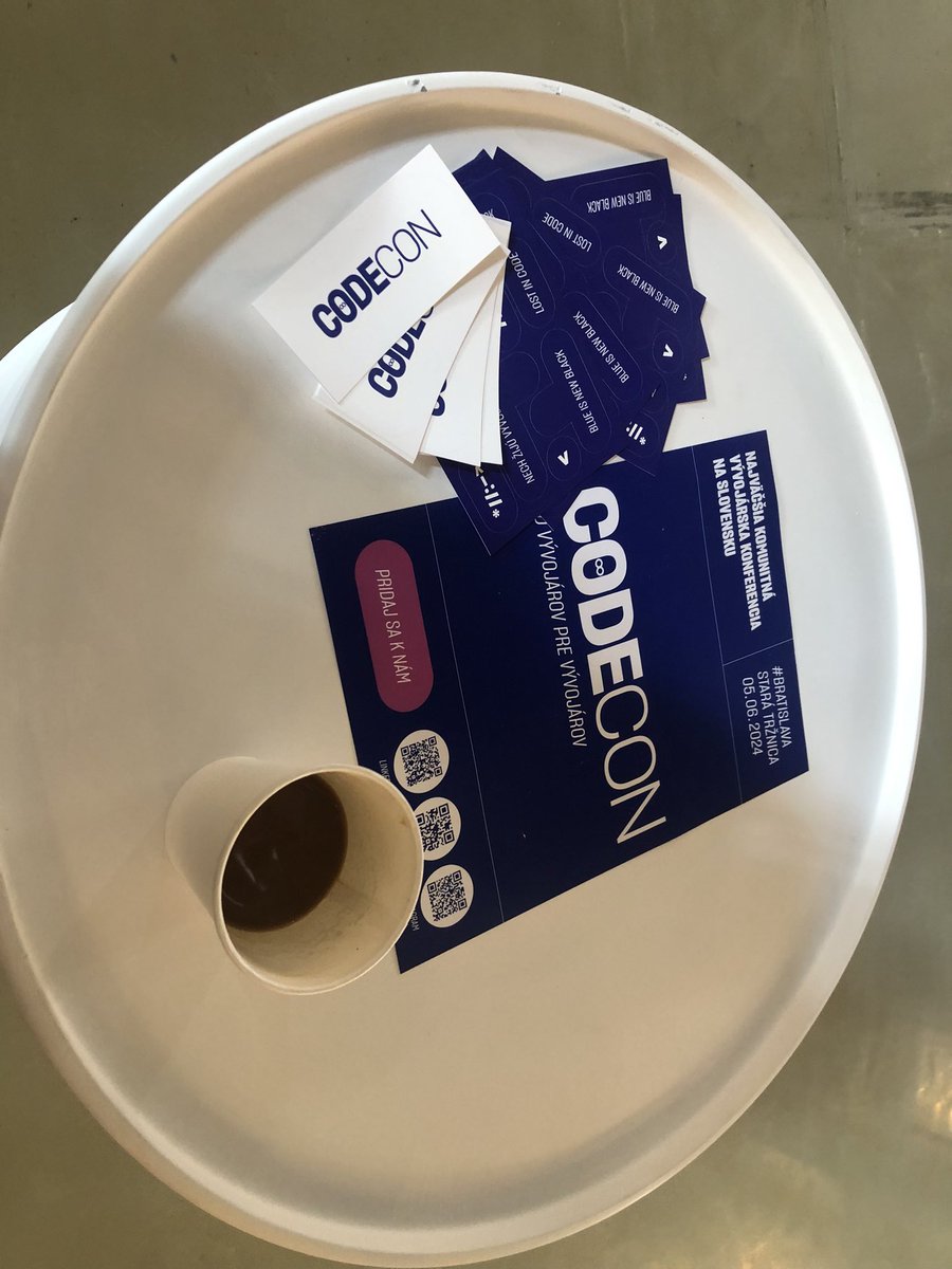 Pytlicek's tweet image. CodeCon Bratislava is about to start 👍🙂
#CodeCon #Coffee #Coffee&Code