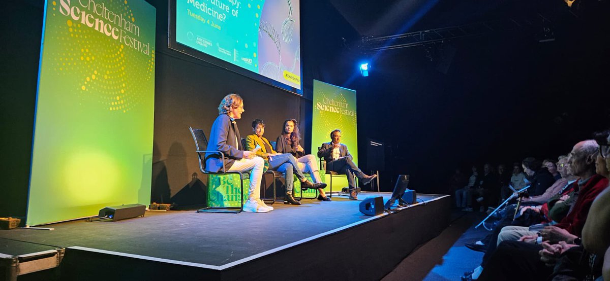 Raj Karda (@dr_rkarda) on Twitter photo Brilliant discussion <a href="/CheltSciFest/">CheltSciFest</a> on “Gene Therapy: The Future of Medicine?" With Prof Bobby Gaspar, Dharmisha Stezaly and Vivienne Parry 🧬
<a href="/bobby_gaspar/">Prof. Bobby Gaspar</a> <a href="/vivienneparry/">Vivienne Parry</a> <a href="/GeneTherapyHubs/">Innovation Hubs for Gene Therapies</a> <a href="/UKRI_News/">UK Research and Innovation</a> <a href="/lifearc1/">LifeArc</a> <a href="/_BSGCT/">BSGCT</a> <a href="/UCL_IfWH/">UCL EGA Institute for Women's Health</a> <a href="/UCLTRO/">UCL Translational Research Office</a> <a href="/UCL_Business/">UCL Business Ltd</a> <a href="/The_MRC/">Medical Research Council</a> Brilliant discussion <a href="/CheltSciFest/">CheltSciFest</a> on “Gene Therapy: The Future of Medicine?" With Prof Bobby Gaspar, Dharmisha Stezaly and Vivienne Parry 🧬
<a href="/bobby_gaspar/">Prof. Bobby Gaspar</a> <a href="/vivienneparry/">Vivienne Parry</a> <a href="/GeneTherapyHubs/">Innovation Hubs for Gene Therapies</a> <a href="/UKRI_News/">UK Research and Innovation</a> <a href="/lifearc1/">LifeArc</a> <a href="/_BSGCT/">BSGCT</a> <a href="/UCL_IfWH/">UCL EGA Institute for Women's Health</a> <a href="/UCLTRO/">UCL Translational Research Office</a> <a href="/UCL_Business/">UCL Business Ltd</a> <a href="/The_MRC/">Medical Research Council</a>