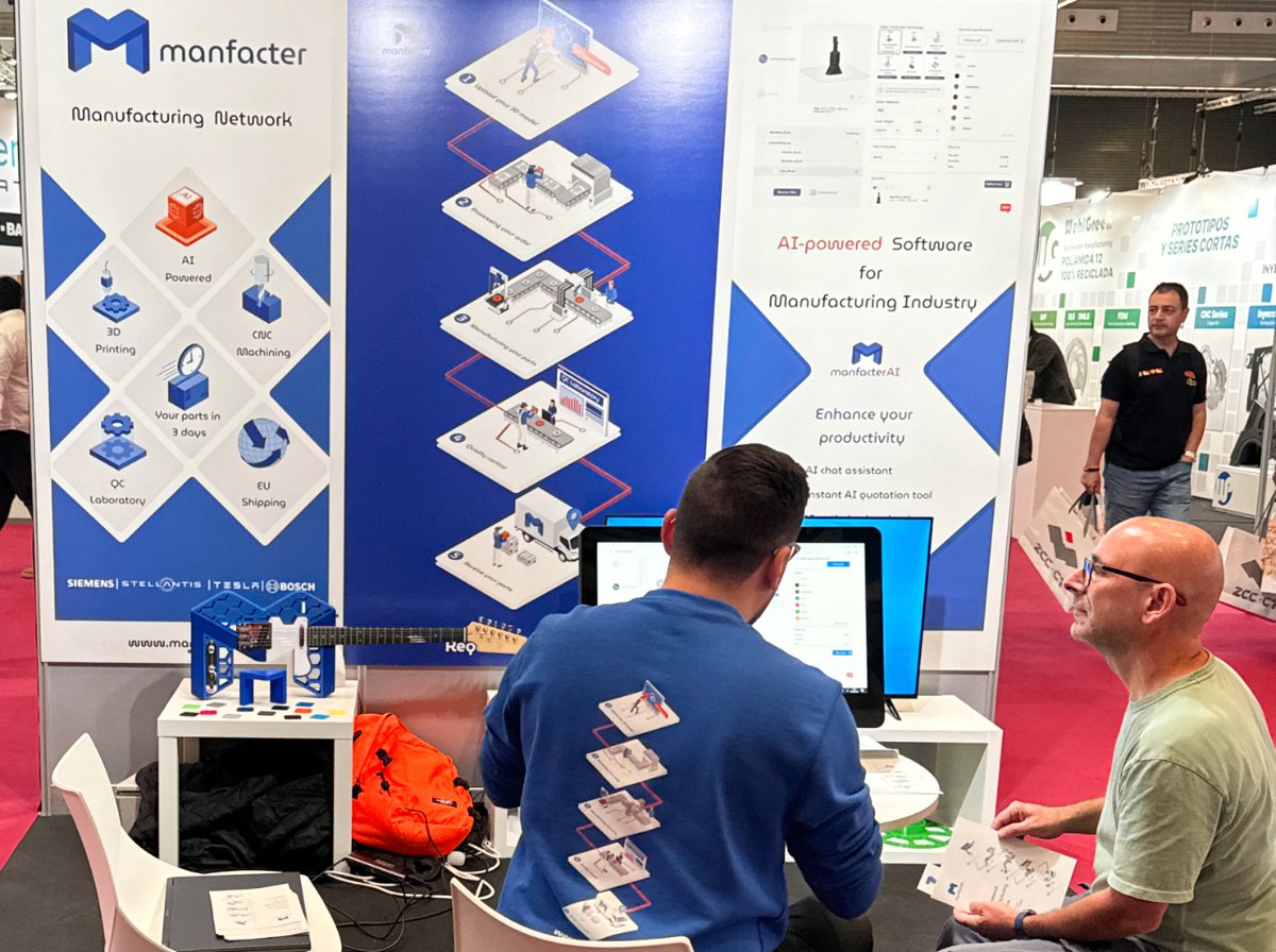 manfacter_eu's tweet image. The second day of #ADDIT3D has been amazing! 

We are thrilled to have welcomed so many familiar faces at the #manfacter stand. Thank you to our partners, clients, and everyone who stopped by to try our demo! 

Visit us tomorrow at the @BEC_Bilbao 𝗛𝗮𝗹𝗹 𝟯, 𝘀𝘁𝗮𝗻𝗱 𝗕𝟯𝟭.