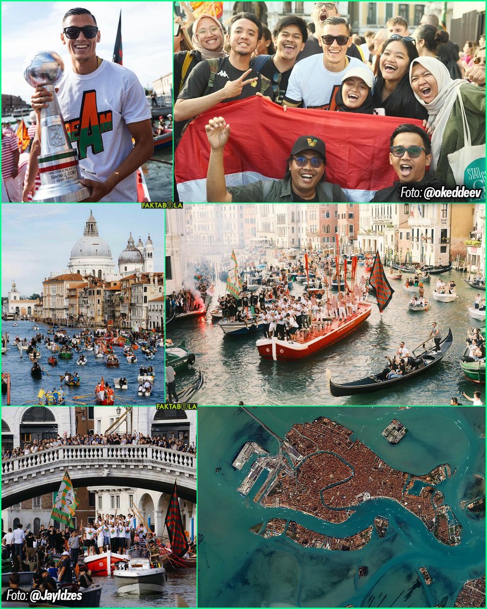 Venesia di Italia, merupakan sebuah kota yang dibangun di atas perairan. Untuk transportasi banyak menggunakan kapal &amp; beberapa tempat dihubungkan dengan jembatan. Saat merayakan promosi ke Serie A, tim Venezia FC merayakannya dengan melakukan pawai/parade air naik kapal &amp;