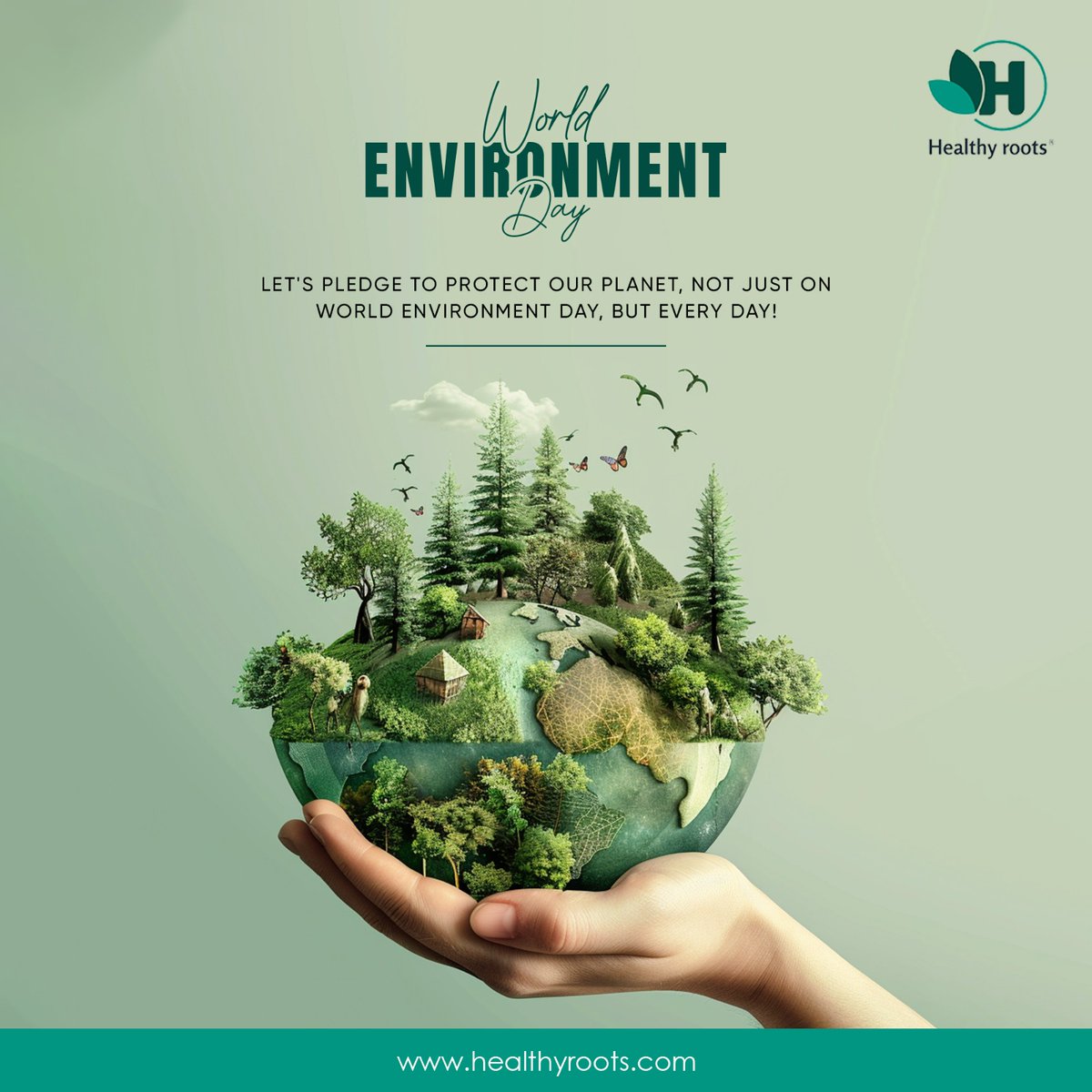 Healthyroots5's tweet photo. 🌍 Celebrate World Environment Day with us! 🌿 Let's join hands to protect our planet and ensure a greener future for generations to come. 🌱💚
.
.
#WorldEnvironmentDay‌ #SaveOurPlanet #GoGreen #environnement https://t.co/KxjKyVYsOj