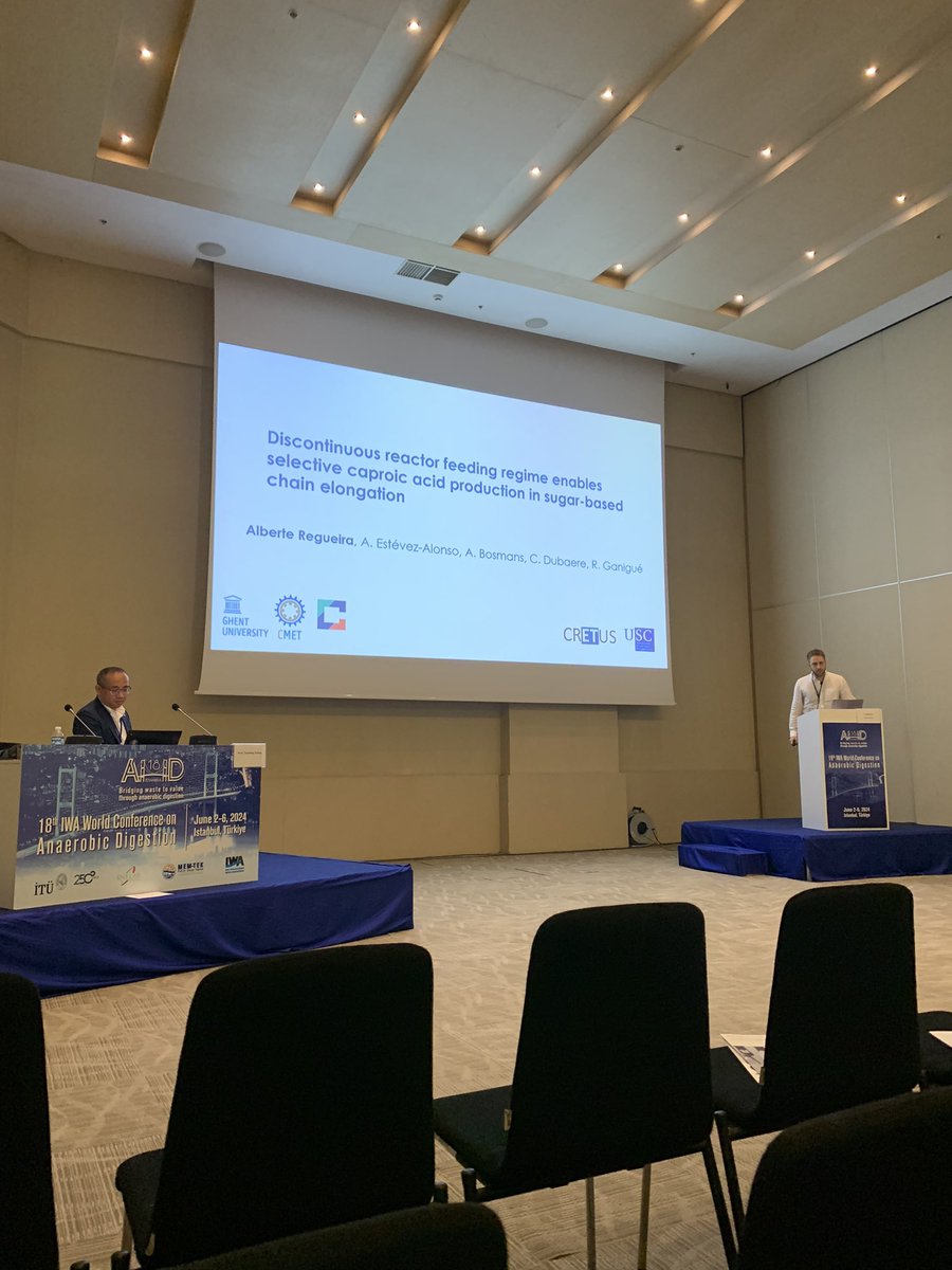 CMET (@cmet_ugent) on Twitter photo Come listen to @AlberteRegueira talk about chain elongation to caproic acid at Hall 1 at #AD18 <a href="/IWAHQ/">International Water Association</a> in Istanbul 👍🏼🦠 <a href="/RGanigue/">Ramon Ganigué</a> <a href="/ugent/">UGent</a> <a href="/FbwUGent/">Faculty of Bioscience Engineering UGent</a> Come listen to @AlberteRegueira talk about chain elongation to caproic acid at Hall 1 at #AD18 <a href="/IWAHQ/">International Water Association</a> in Istanbul 👍🏼🦠 <a href="/RGanigue/">Ramon Ganigué</a> <a href="/ugent/">UGent</a> <a href="/FbwUGent/">Faculty of Bioscience Engineering UGent</a>
