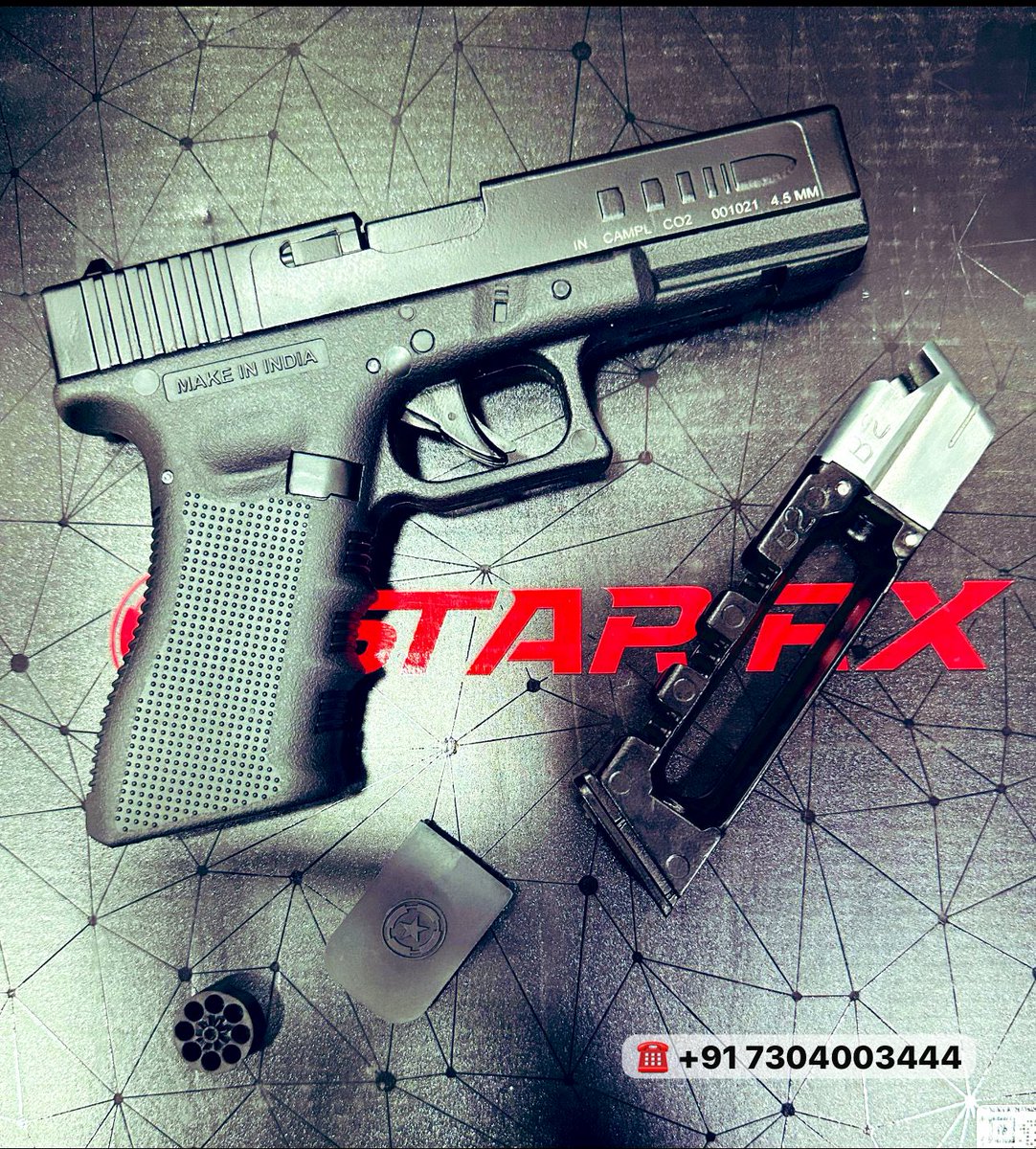 IndiaAirsoft's tweet photo. India's First Co2 Air Gun - Proudly made in India 🇮🇳
Camstar Star RX Co2 Pellets .177 Cal Air Pistol - Available On Pre-Order Only 😍
#Camstar #madeinindia #makeinindia #glock17 #glock #airpistol #pelletgun #airgun #co2airpistol #airsoftgunindia #camstarstarrx #star #buynow https://t.co/RAWqVEjmK3