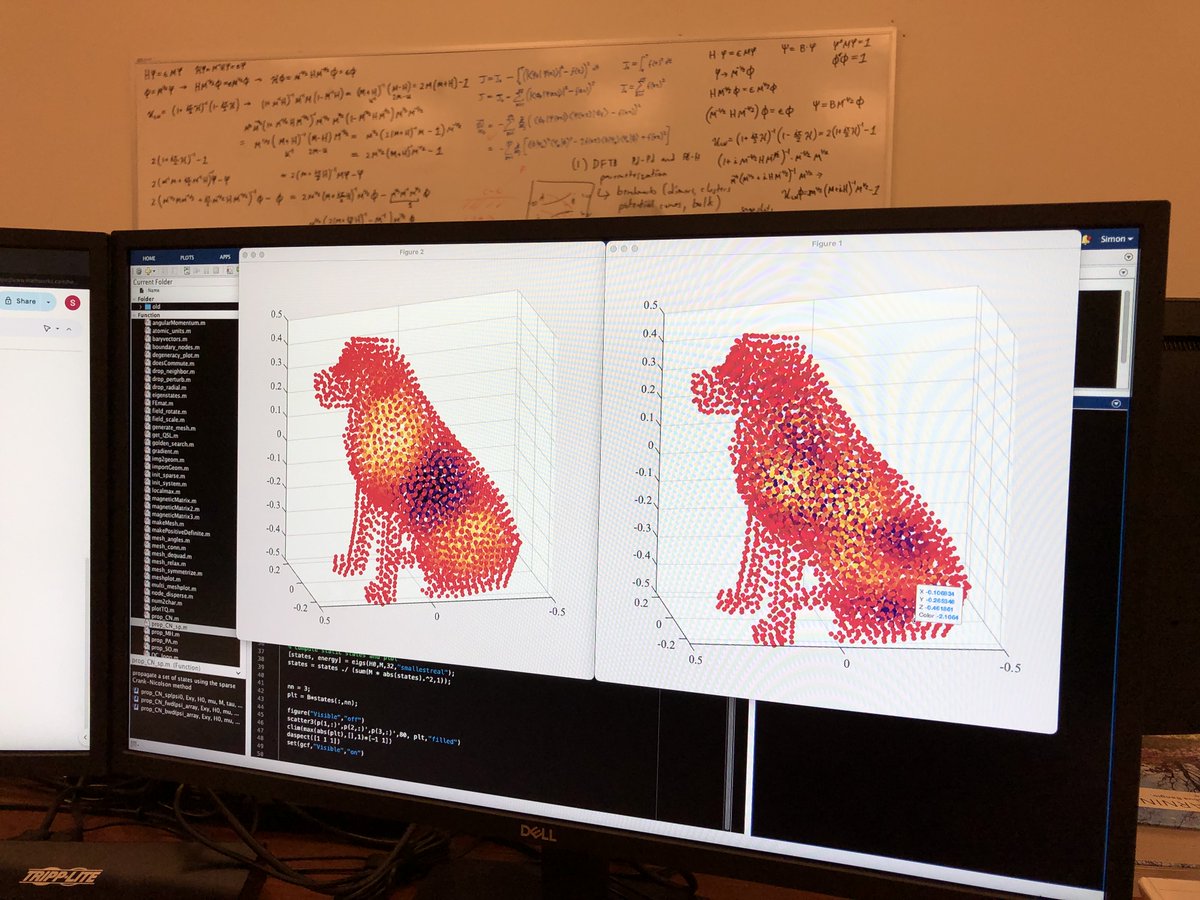 Prof. Bryan M. Wong (@bryanmwong) on Twitter photo My grad student was able to calculate excited-state wavefunctions in a 3D dog shape! #TDDFT #CompChem #DFT #dogs
<a href="/UCRiverside/">UC Riverside</a> <a href="/UCR_ScienceNews/">UCR Science News</a> <a href="/UCRBCOE/">UCR Bourns College of Engineering</a> My grad student was able to calculate excited-state wavefunctions in a 3D dog shape! #TDDFT #CompChem #DFT #dogs
<a href="/UCRiverside/">UC Riverside</a> <a href="/UCR_ScienceNews/">UCR Science News</a> <a href="/UCRBCOE/">UCR Bourns College of Engineering</a>