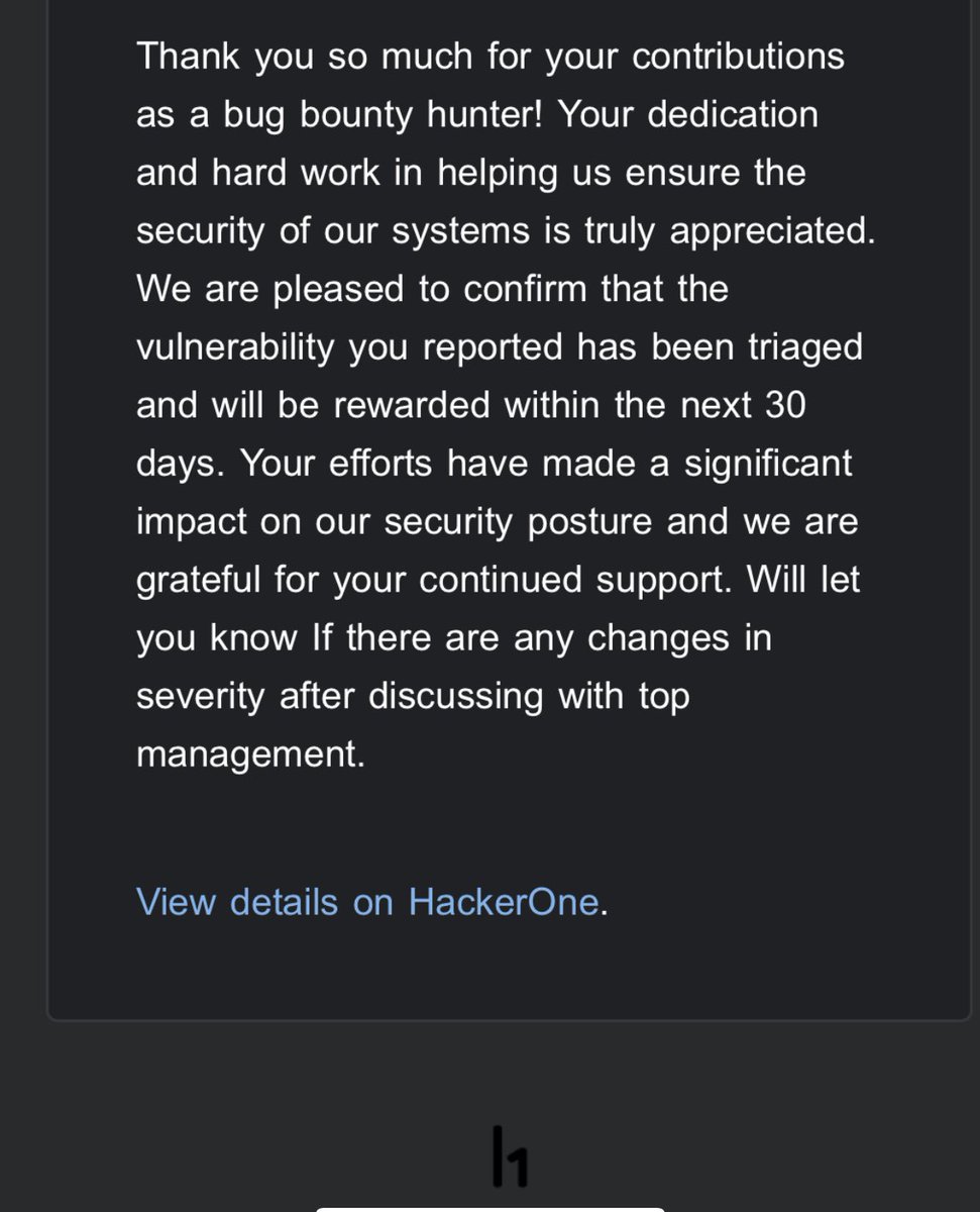 drak3hft7's tweet image. This feedback always helps to improve and is much appreciated. This vulnerability I marked has a big impact on the loss of PII of clinical patients.

@Hacker0x01 

#bugbounty #cybersecurity #securityresearch