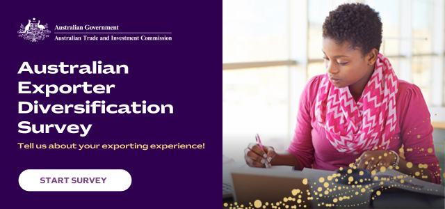 Help <a href="/Austrade/">Austrade</a> understand your #TradeDiversification experiences, market challenges and priorities, by completing the Australian Exporter Diversification Survey. 

Hurry, the survey closes 30 June 2024. 

Start the survey: ow.ly/KAQB50S97oC