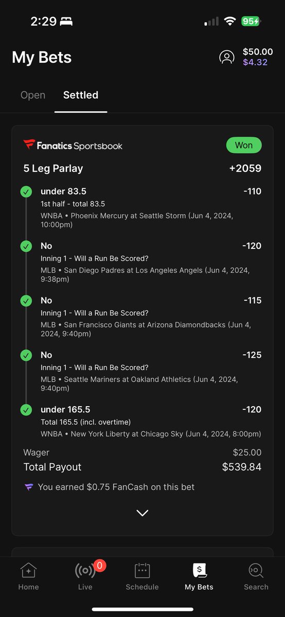 CASHED 🏆⚡️ 
#sportsbettor