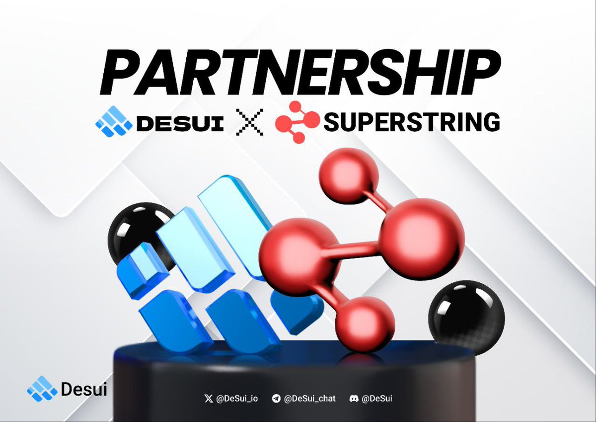 DeSui | Decentralized House of Web3 | Beta 3.0 (@desui_io) on Twitter photo Partnership Announcement 📢
We are delighted to announce the collaboration between
<a href="/DeSui_io/">DeSui | Decentralized House of Web3 | Beta 3.0</a> and @superstring_bot
Superstring technology originates from quantum-related concepts and is committed to using decentralized computing power to integrate information flow and solve Partnership Announcement 📢
We are delighted to announce the collaboration between
<a href="/DeSui_io/">DeSui | Decentralized House of Web3 | Beta 3.0</a> and @superstring_bot
Superstring technology originates from quantum-related concepts and is committed to using decentralized computing power to integrate information flow and solve