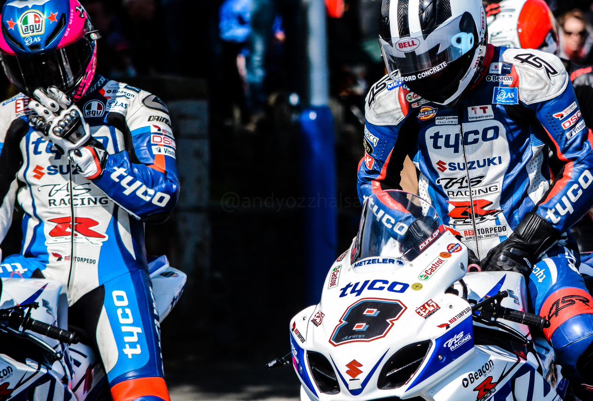 Ten years ago today - Tyco teammates William Dunlop and Guy Martin about to lead a practice session off TT 2014
