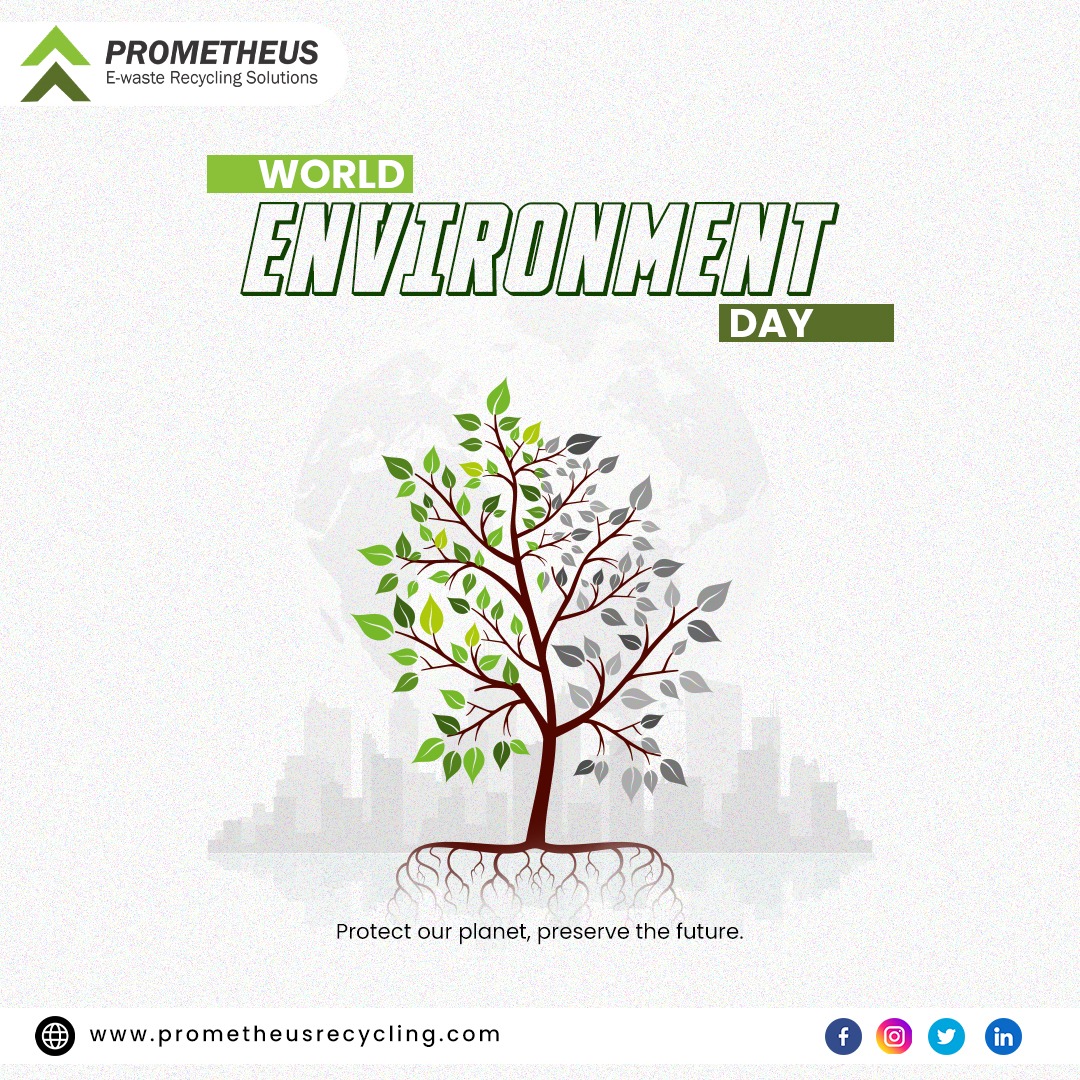 Happy Environment Day! 

Let's make our planet greener by recycling e-waste!

At Prometheus Recycling, we recycle your old electronics responsibly. 
#EnvironmentDay #EWaste #RecycleResponsibly #GreenPlanet #Sustainability #EcoFriendly #SaveTheEarth #GoGreen #PrometheusRecycling