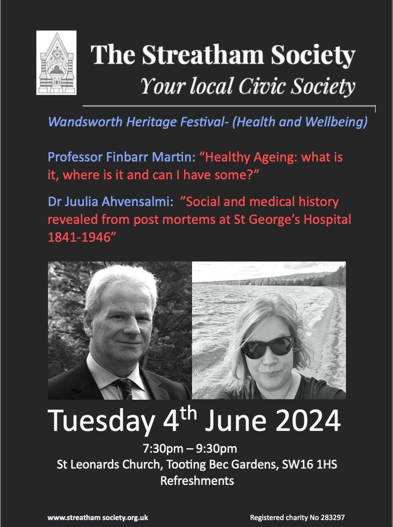 Many thanks to our speakers Juulia Ahvensalmi and Finbarr Martin  for their fascinating talks yesterday evening  at our Wandsworth Heritage Festival event at St Leonard's Church.