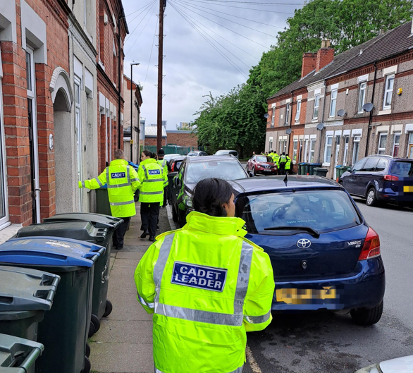 CadetsWMP's tweet photo. #VolunteersWeek24 Huge well done to @CoventryPolice @CoventryCityWMP @CadetsWMP who were out last night despite the rain, supporting OP Galvanise #CarSafety with PC Harris &amp; PC Butterworth St Michaels Neighbourhood Team in the Hillfields #community #parkmark #crimeprevention👏👮‍♀️ https://t.co/fHtR2v4qJr