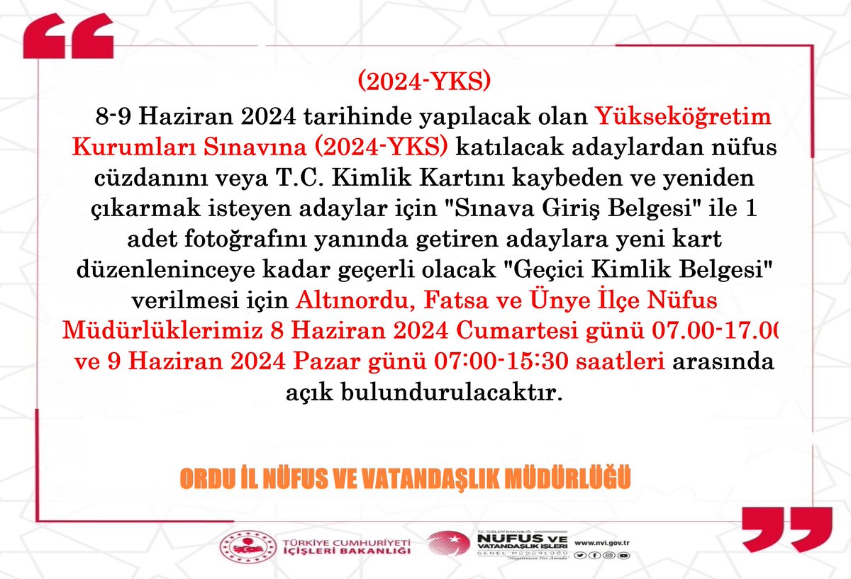#YKS
<a href="/TCOrduValiligi/">Ordu Valiliği</a>
<a href="/YusufMercan5228/">Yusuf MERCAN</a>