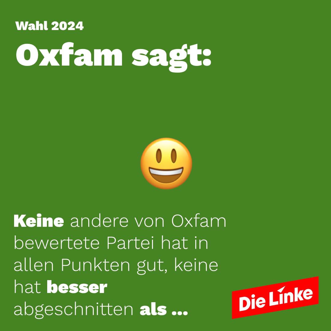 lgbeutin's tweet photo. Ob beim DGB, beim WWF oder hier bei Oxfam, ob bei guter Arbeit/Soziales, Umwelt-/#Klimaschutz oder globaler Gerechtigkeit, überall liegt @dieLinke ganz vorne und hat die besten Lösungen. Gerechtigkeit gibt's eben #nurmitLinks 👇

https://t.co/JSi1Zg740p

#Hochwasser https://t.co/EU6wwaUISF