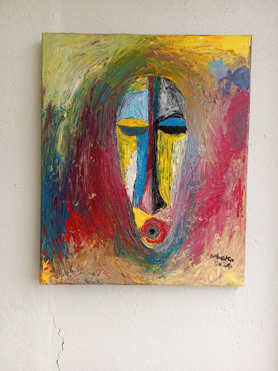lagriffemboko's tweet photo. Le cri intérieur, est un tableau inspiré par la révolte sourde qui puise sa source sur le lit des injustices sociales qui durent depuis si longtemps dans mon pays.
60x50 cm
Acrylique sur toile signée Mboko lagriffe. 2024.
Prix: 250 000 FCFA https://t.co/CoRFcHgEeR