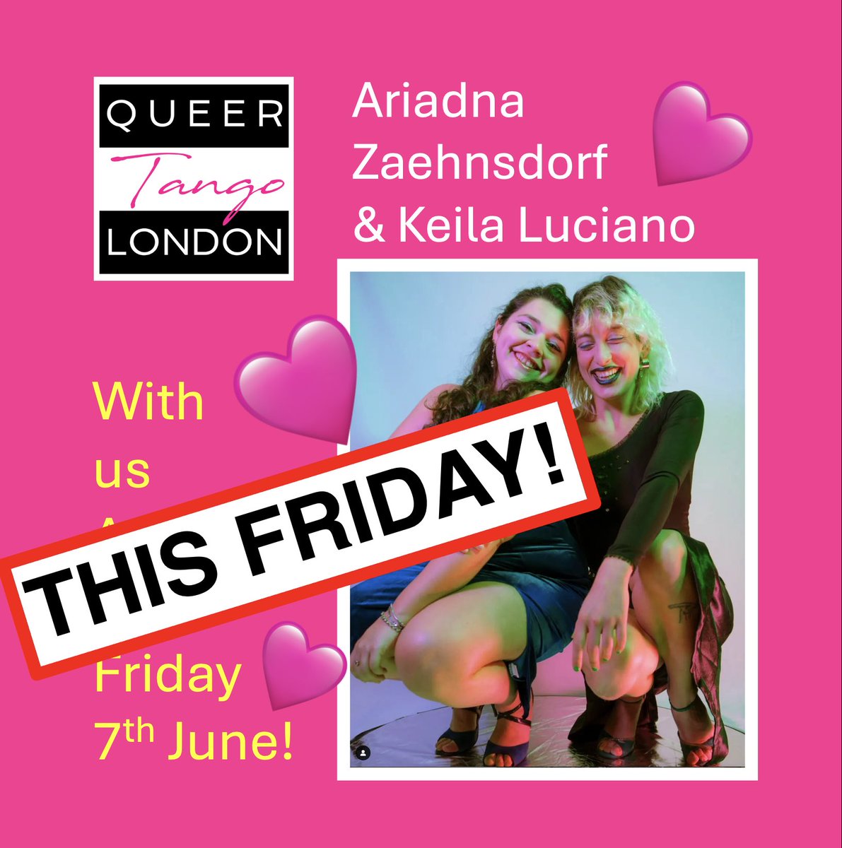 Queer Tango STARS – last seen in QUEER TANGO FACTORY Vienna ❤now here in London!

QTL DJ, Tom Cottle – NOT TO BE MISSED!
BOOK HERE: bishopsgate.org.uk/book?id=242201
Private Classes?
Contact Margaret: contact@queertangolondon.com #queertango #queer #tango #samesexdancing <a href="/bishopsgateInst/">Bishopsgate Institute</a>