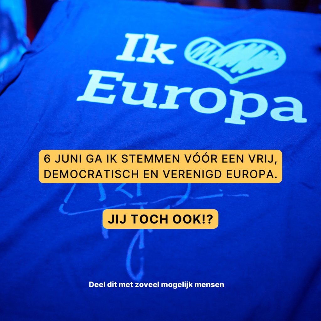 Morgen kun je stemmen voor Europa bij een stemlokaal bij jou in de buurt.
De beste manier om een goede uitslag te krijgen is om iedereen in je omgeving aan de verkiezingen te herinneren.
Meer info: d66.nl/helmond/events…)

#D66 #Helmond #verkiezingen #Europa