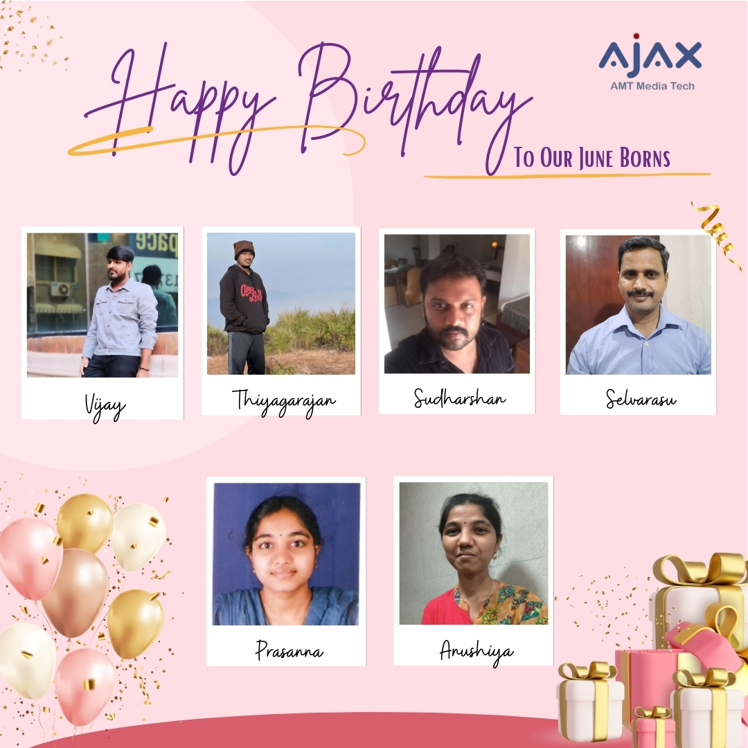 AMTMediaTech's tweet photo. Celebrating our June-born team members! Wishing you all a fantastic birthday filled with joy and success. 

#JuneBirthdayCheers #JuneCelebrations #BirthdayJoy #JuneStars #JuneBabies #BirthdayWishes https://t.co/Jr37oUrOFk
