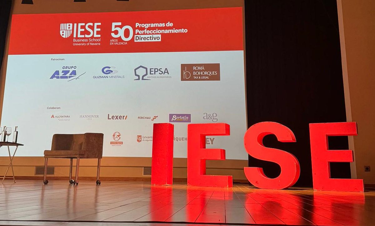 ROMÁ BOHORQUES (@roma_bohorques) on Twitter photo ¡Enhorabuena a <a href="/iesebschool/">IESE Business School</a>! Ha cumplido 50 años de actividad en la Comunidad Valenciana y desde <a href="/Roma_Bohorques/">ROMÁ BOHORQUES</a> estamos orgullosos de haber formado parte de la celebración de este aniversario.
#formación #excelencia ¡Enhorabuena a <a href="/iesebschool/">IESE Business School</a>! Ha cumplido 50 años de actividad en la Comunidad Valenciana y desde <a href="/Roma_Bohorques/">ROMÁ BOHORQUES</a> estamos orgullosos de haber formado parte de la celebración de este aniversario.
#formación #excelencia
