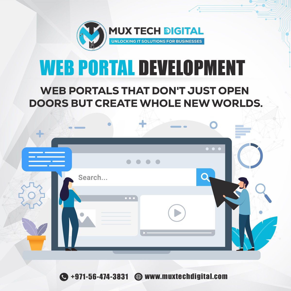 muxtechdigital's tweet photo. In today’s digital world, businesses need to maintain their online presence to overreach their competitors. We provide expert solutions with our web portal development services and offer a platform for businesses to link with their target audience effectively. https://t.co/EMuj1N6LQb