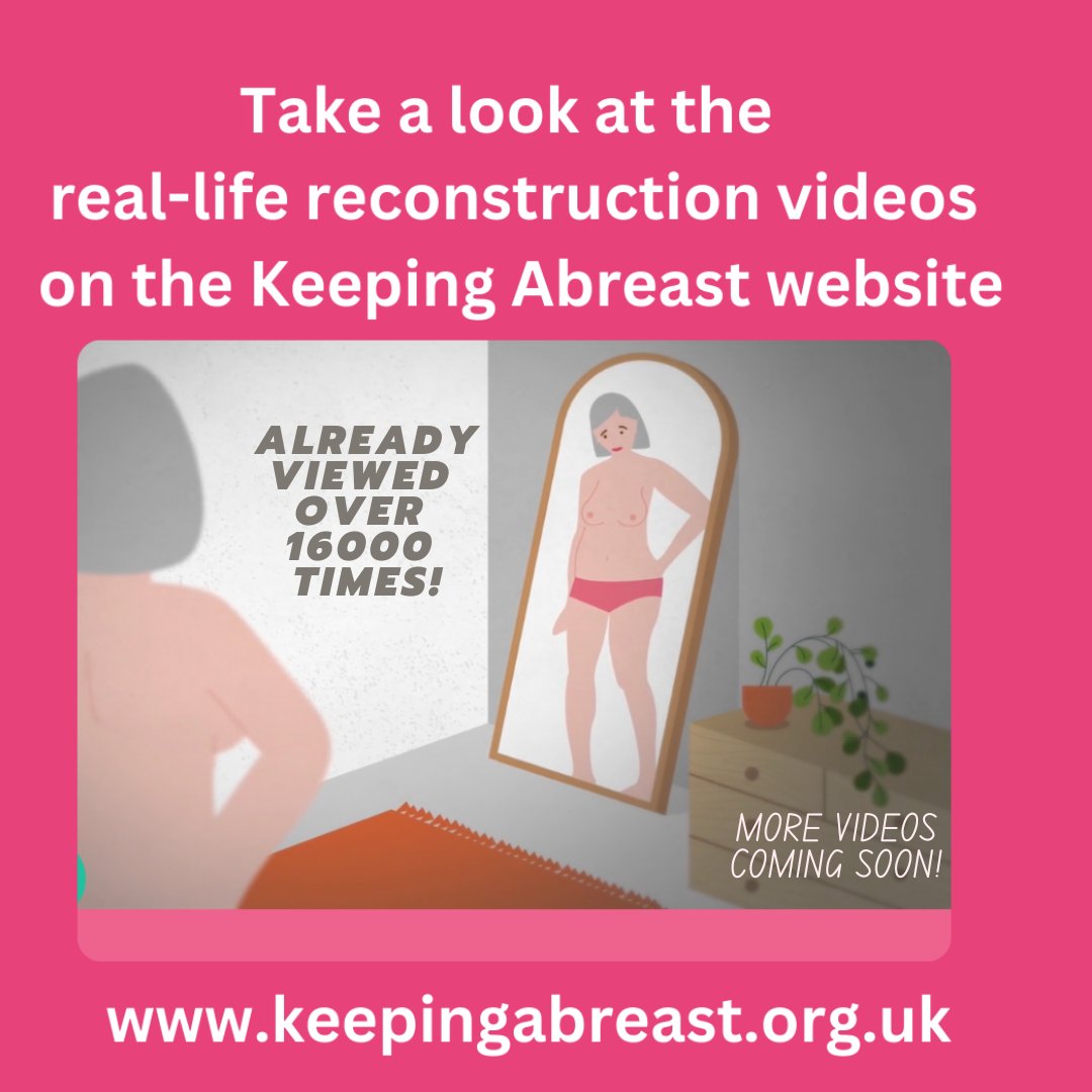 It's #volunteersweek &amp; we'd like to thank all our volunteers who show their #breastreconstruction surgery results to others - it takes courage to do this whether at a Support Group or online. Amazingly the real-life reconstruction videos on our site have had 16,000+ views so far!
