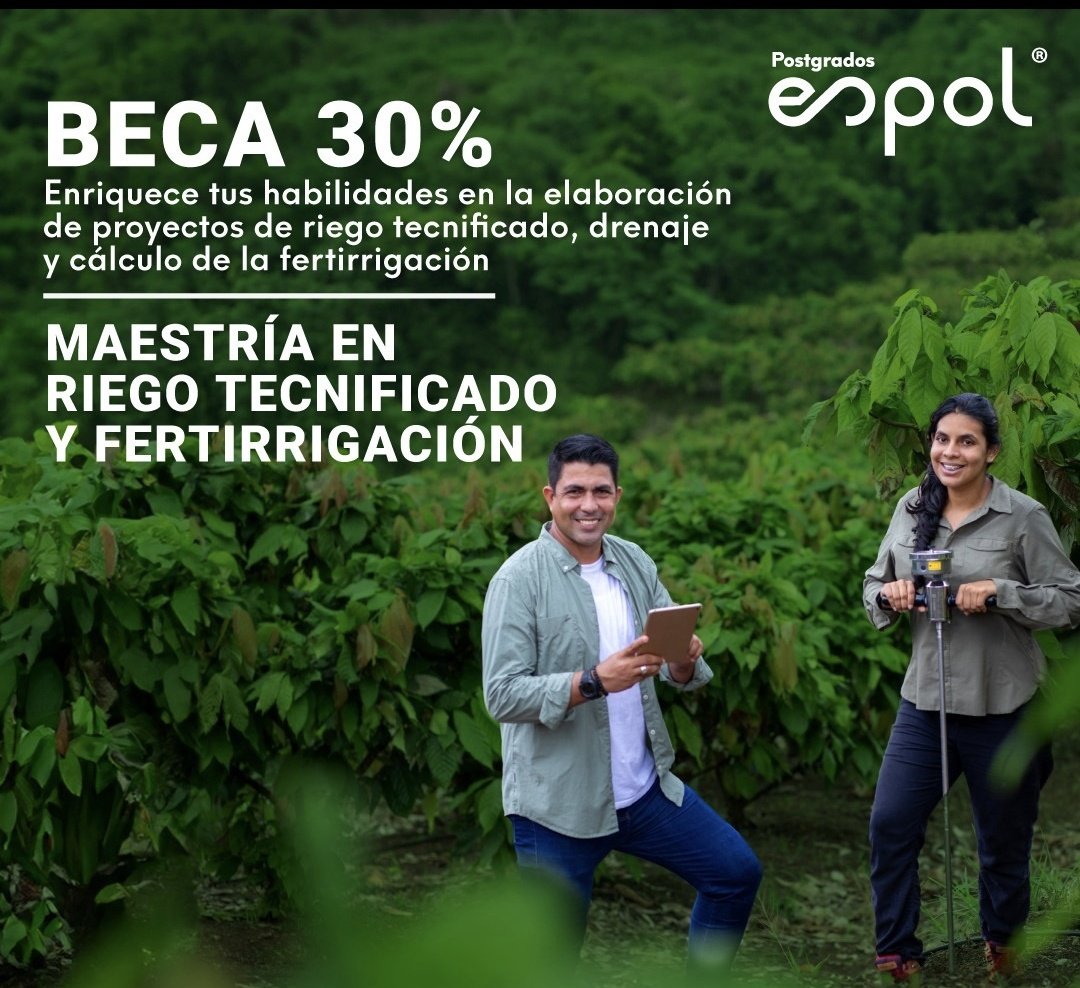 ecobisec's tweet photo. @AgrobanEC @espol #Atencion #Financiamiento #Beca #Riego #Ecuador https://t.co/WvO7rQ042X