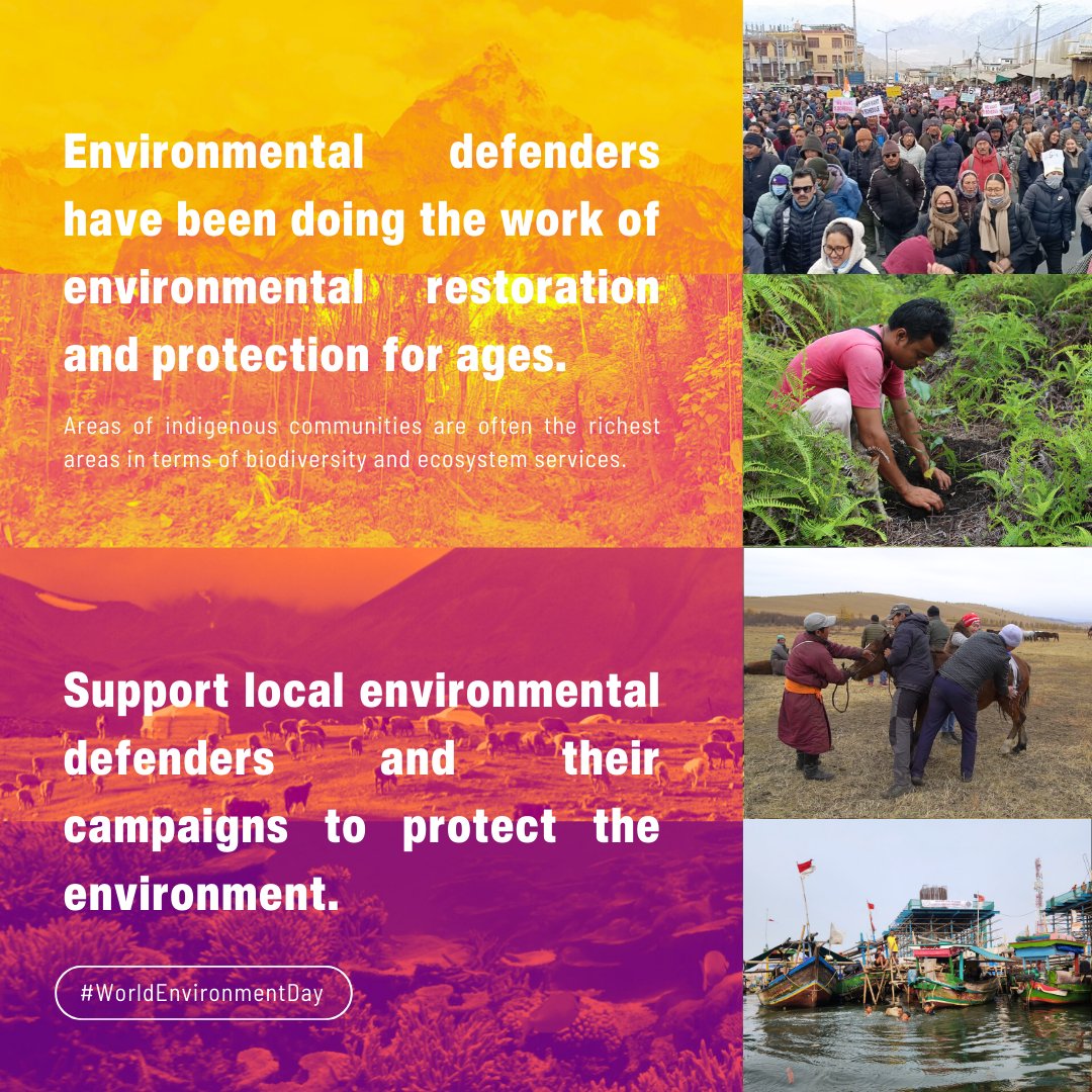 The environment has never been a hotter topic for #AsiaPacific 🥵

This World Environment Day, we need to support the environmental defenders who've been protecting our landscapes for ages, in order to truly restore the land🌏

#WorldEnvironmentDay
