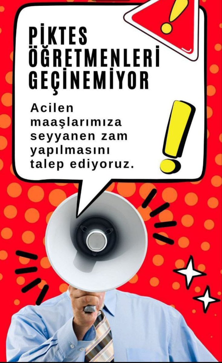 Sayın Genel Müdürüm, <a href="/cengizmete/">Cengiz Mete</a> Piktes Öğretmenleri ivedilikle taban maaşlarının artmasını bekliyorlar. Yol,yemek,sosyal yardım gibi ödemeler olmasa aldığımız maaş 24000 TL.Artan enflasyondan dolayı geçinemiyoruz. Sorunlarınızı biliyoruz, çalışıyoruz diyorsunuz ama maalesef