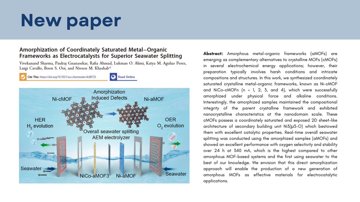 Khashab Group-ShmsLab (@shmslab) on Twitter photo New publication by <a href="/ShmsLab/">Khashab Group-ShmsLab</a>
Read the article: doi.org/10.1021/acs.ch…
<a href="/chemsstudents/">KAUST Chemistry</a> <a href="/AMPM_KAUST/">AMPM_KAUST</a> @Kaust_PSE @vivekSharma925 New publication by <a href="/ShmsLab/">Khashab Group-ShmsLab</a>
Read the article: doi.org/10.1021/acs.ch…
<a href="/chemsstudents/">KAUST Chemistry</a> <a href="/AMPM_KAUST/">AMPM_KAUST</a> @Kaust_PSE @vivekSharma925