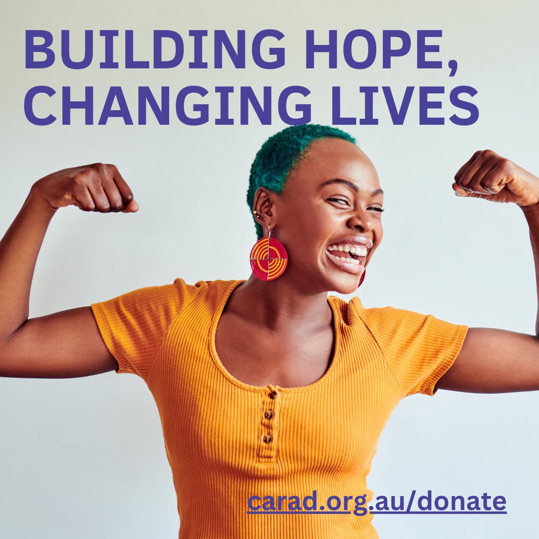 CARAD11's tweet photo. Building Hope, Changing Lives. 
CARAD needs your help to raise $75k.
Did you know that all CARAD clients aren't eligible for Centrelink? Many are not allowed to work or access Medicare.  CARAD is their lifeline.
Your support means the world to us. https://t.co/17QgYrKuzt