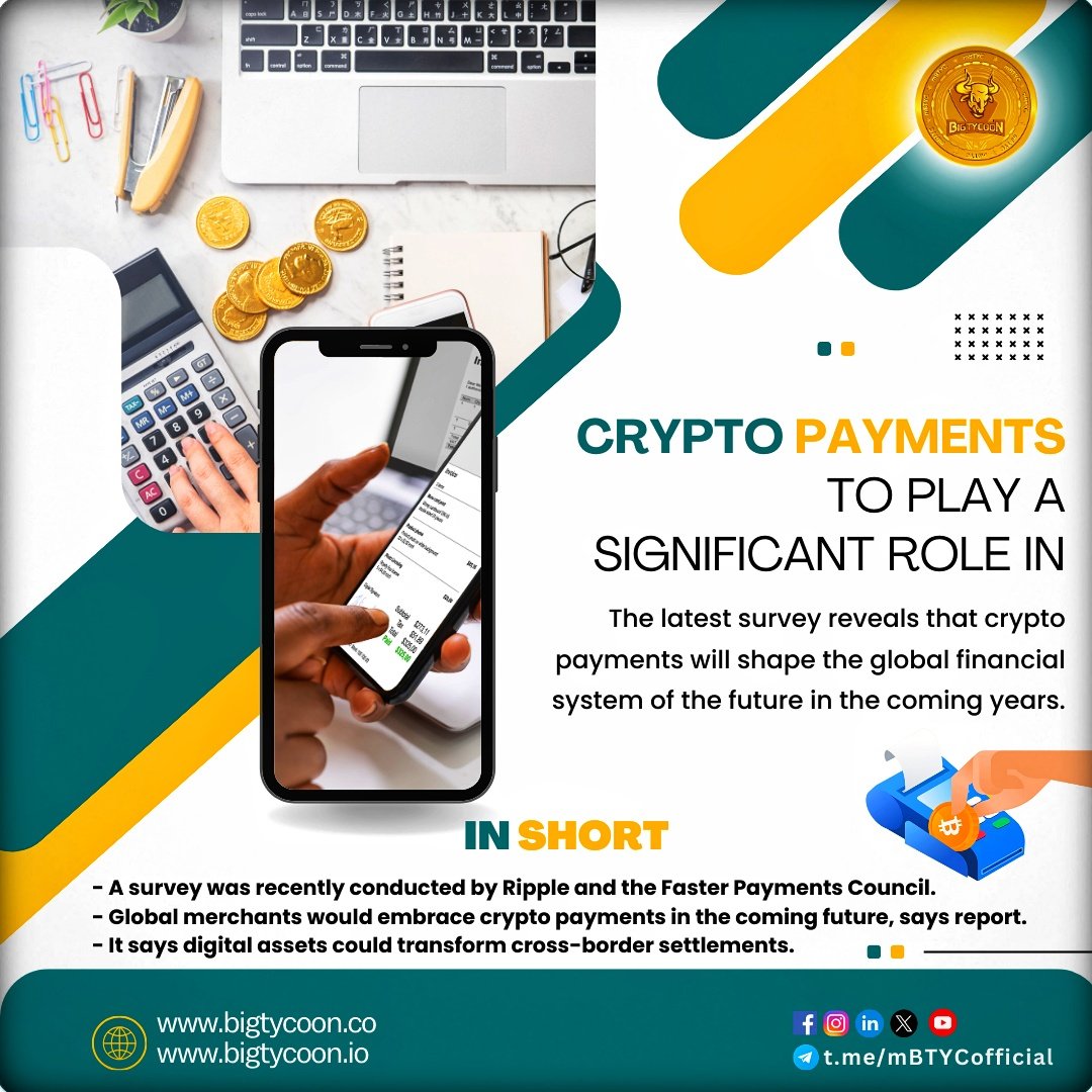 mBTYC_Official's tweet photo. Crypto payments to play a significant role!!- #Ripple
#400Paar #NDA_सरकार_है_तैयार #SanchezNoEsEspaña #TeamKalyjay #StemM #mafsNZ #FelizMiércoles #Activado #Euro2024 #Desafio20años #crypto #bitcoin #news #cryptomarket https://t.co/BDeMqVZUAr