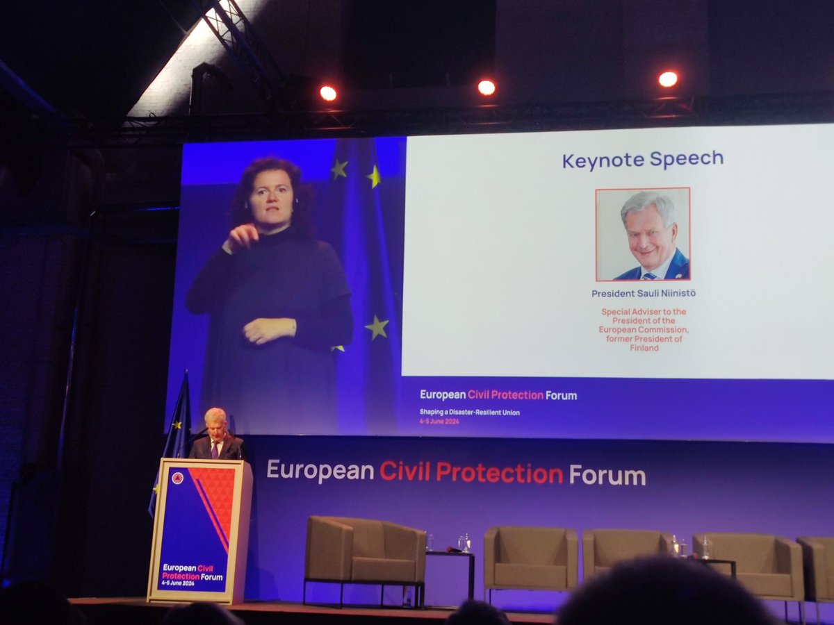 Presidentti <a href="/niinisto/">Sauli Niinistö</a> muistuttaa, että varautuminen ei ole, eikä voi olla erillinen toiminto yhteiskunnassa tai EUssa. Sen pitää olla olennainen osa päivittäistä toimintaa ja malleja. <a href="/SPEK_ry/">SPEK</a> #ecpf