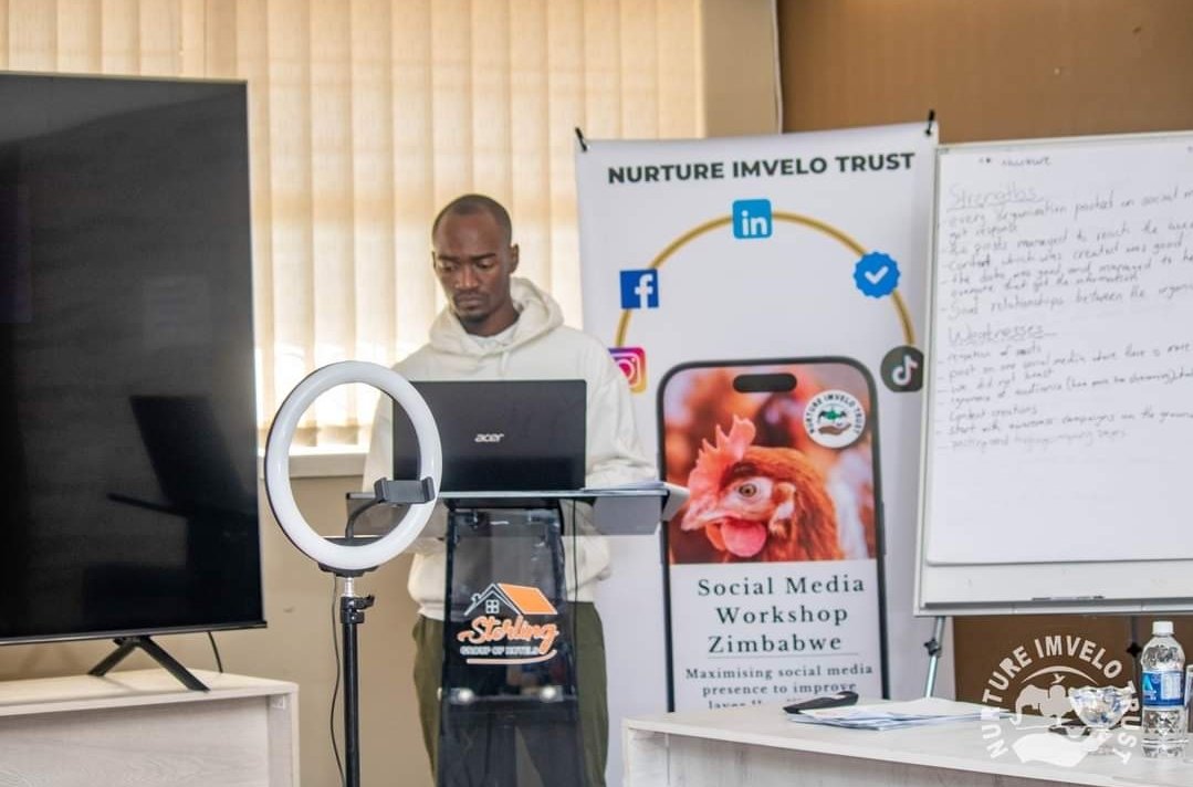 AnimalAttorney's tweet photo. Improving chicken welfare in Zimbabwe 🇿🇼 is a collective effort. We attended a social media workshop in Bulawayo hosted by Nurture Imvelo Trust to boost awareness. Thanks to Nurture Imvelo Trust! #AnimalWelfare #Zimbabwe https://t.co/AbDbc8cA3m