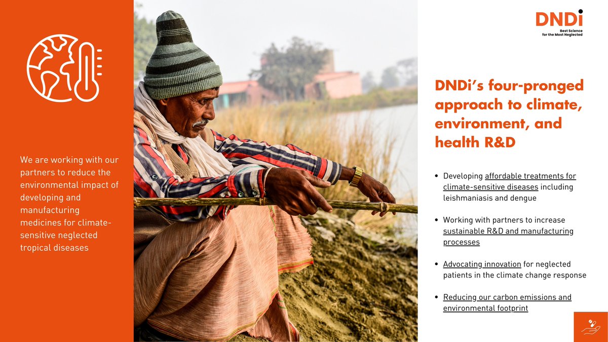 drskavita's tweet photo. Rising temperatures is expanding the spread of #NTDs, significantly impacting human health. This #WorldEnvironmentDay, @DNDi reaffirms its belief of developing treatments for NTDs with a #climatechange responsive approach. Here’s what we are doing in practice to that end⬇️ https://t.co/ZP1xOPcevq