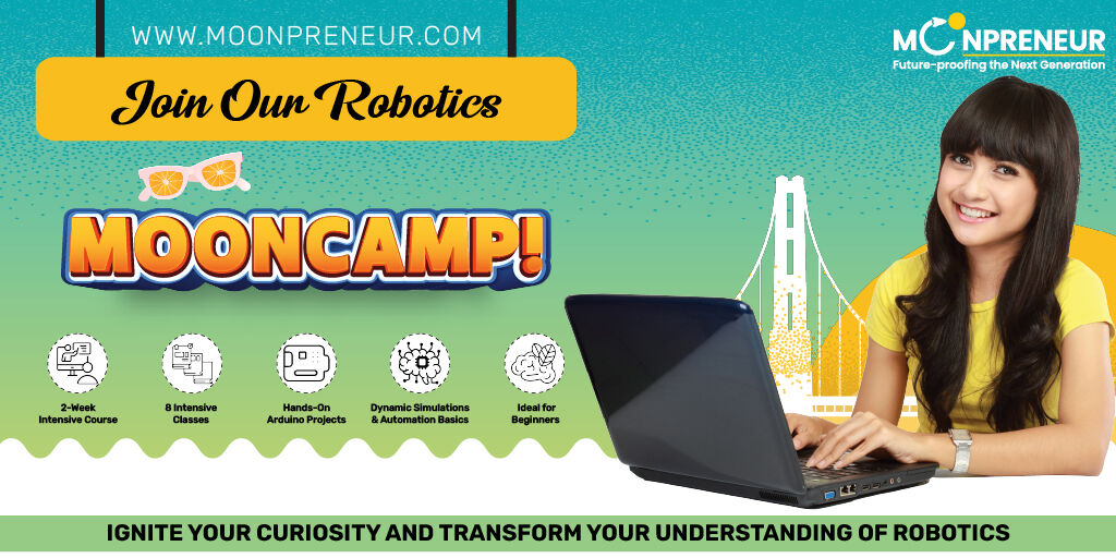 AlokkJain's tweet image. Calling all ROBO enthusiasts! Don&apos;t miss out on the ultimate robotics adventure this summer at MoonCamp 2024. 
#futureengineers #stemeducation 
#robotbuilders #summerrobotics #stemkids #techcamp 
#innovationcamp #pythoncoding #pythonlanguage  #robloxgamedevelopment