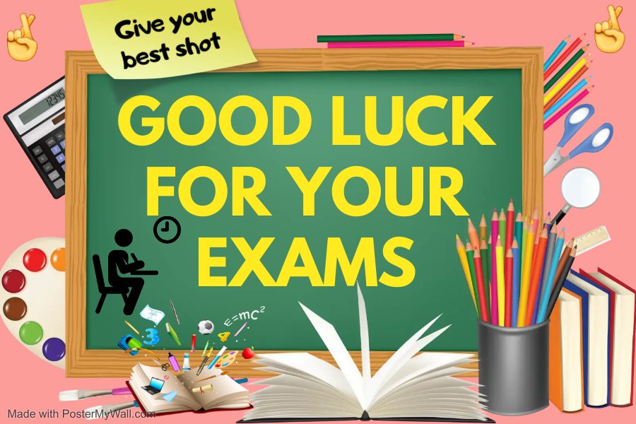 The very best of luck to everyone starting their Junior Cert and Leaving Cert today.