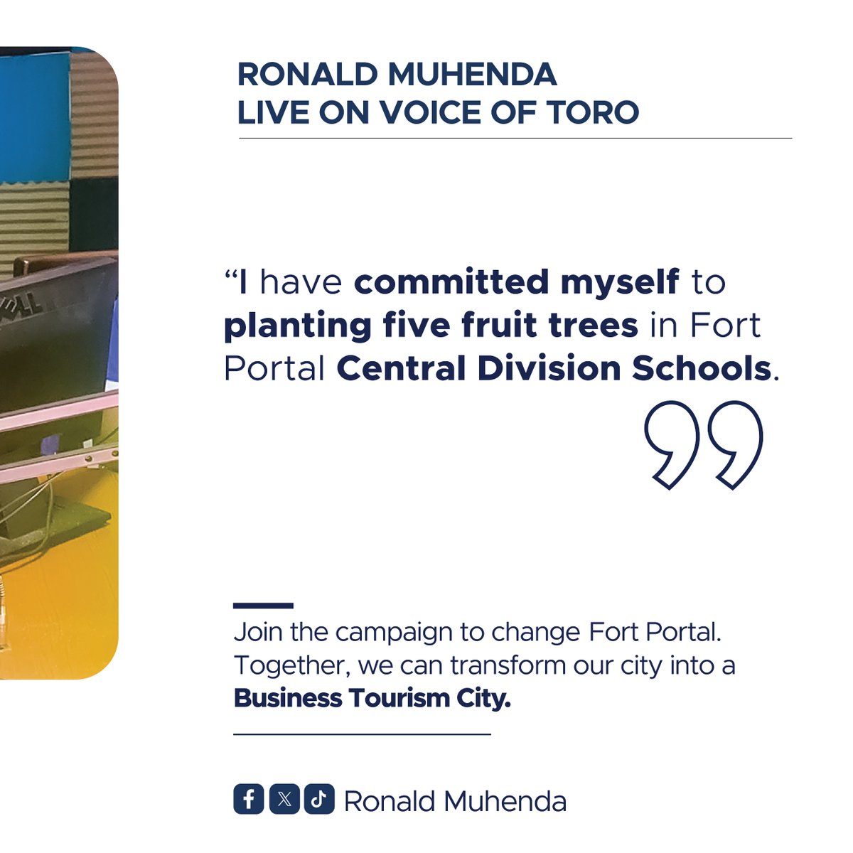 RonaldMuhenda's tweet photo. It was an honour being hosted by @VoiceofToro to speak about something that I'm so passionate about - leadership. We need to understand that it's our collective responsibility to transform our society as opposed to delegating that role to persons that continue to fail us. https://t.co/V1gNUVJK1R