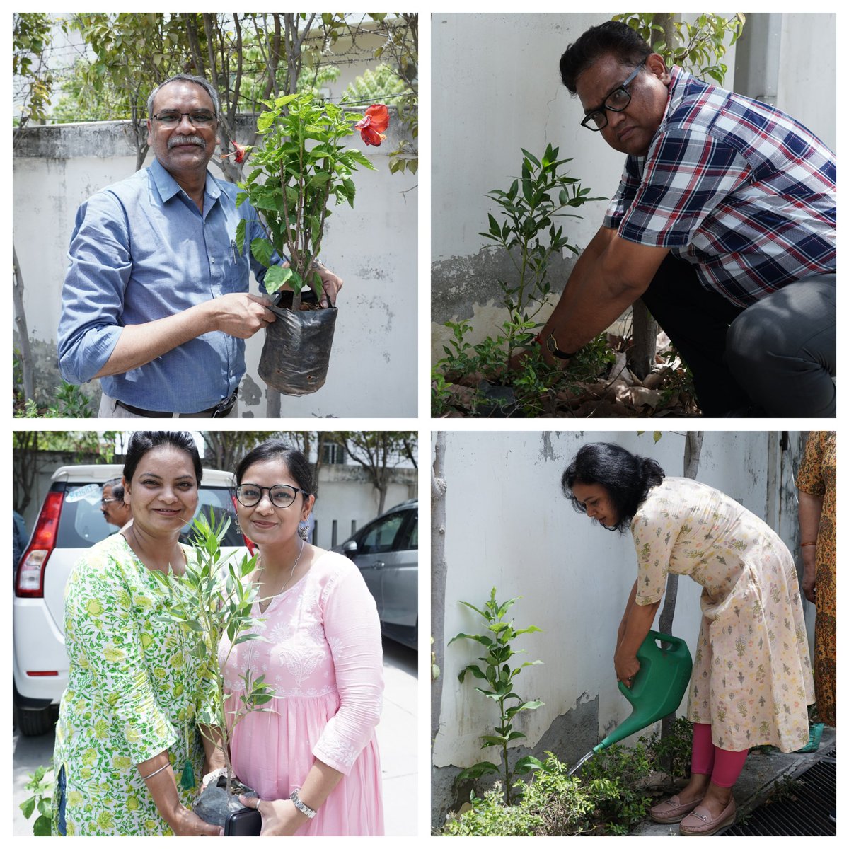 SUDA_UP's tweet photo. Today, on #WorldEnvironmentDay, a tree plantation program was held at the SUDA headquarters. Assistant Director Monika Verma highlighted the importance of tree planting in protecting the environment and noted that this day serves as a reminder to renew our commitment to preserving nature. Other SUDA officials and employees joined in planting trees, stressing the importance of conservation efforts. Let's plant trees and pledge to protect the environment for the well-being of all living beings.

#SUDA #UttarPradesh #EnvironmentDay #ProtectNature #NatureInspired