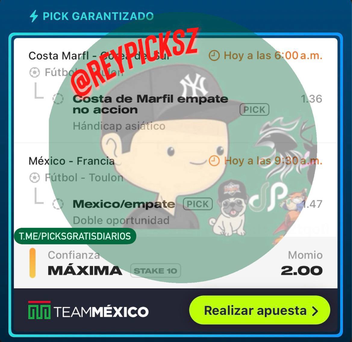 Grupo Gratuito:
t.me/PicksGratisDia…

Iluminati, Garantizado

#FreePick