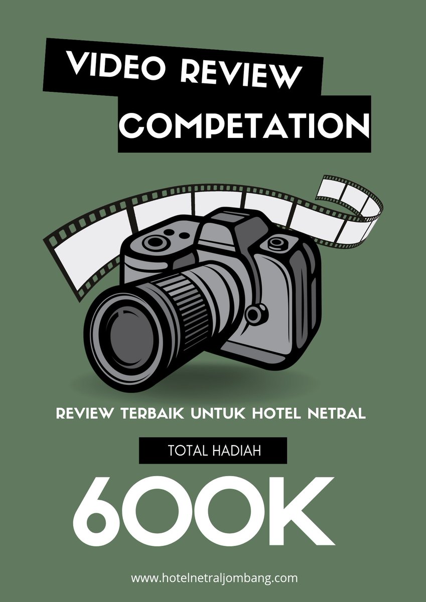 netralhotel's tweet photo. Kabar gembira buat kalian yang sering menginap di Hotel  Jombang bisa banget ikut event Video Review menginap  di Hotel Netral dengan cara sertakan hastag #reviewhotelnetral #asyiknyamenginapdihotelnetral serta tag instagram kita
📱081252290253
#hotelnetral #hotelsyariahjombang https://t.co/N9pmmFPnFo