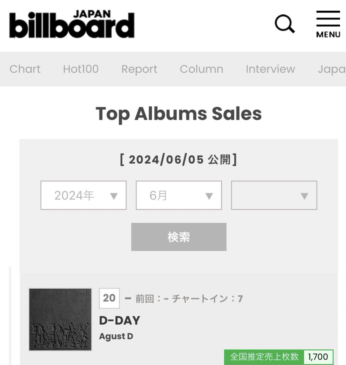 MINSUGAHQ's tweet photo. [#SugaHQ_Charts] Agust D’s “D-DAY” re-enters this week's Billboard Japan Album Charts following vinyl release 🇯🇵 

Top Album Sales: 
#20. D-DAY (RE) [7 weeks]

Hot Albums
#29. D-DAY (RE) [10 weeks] https://t.co/seQFxzawlo
