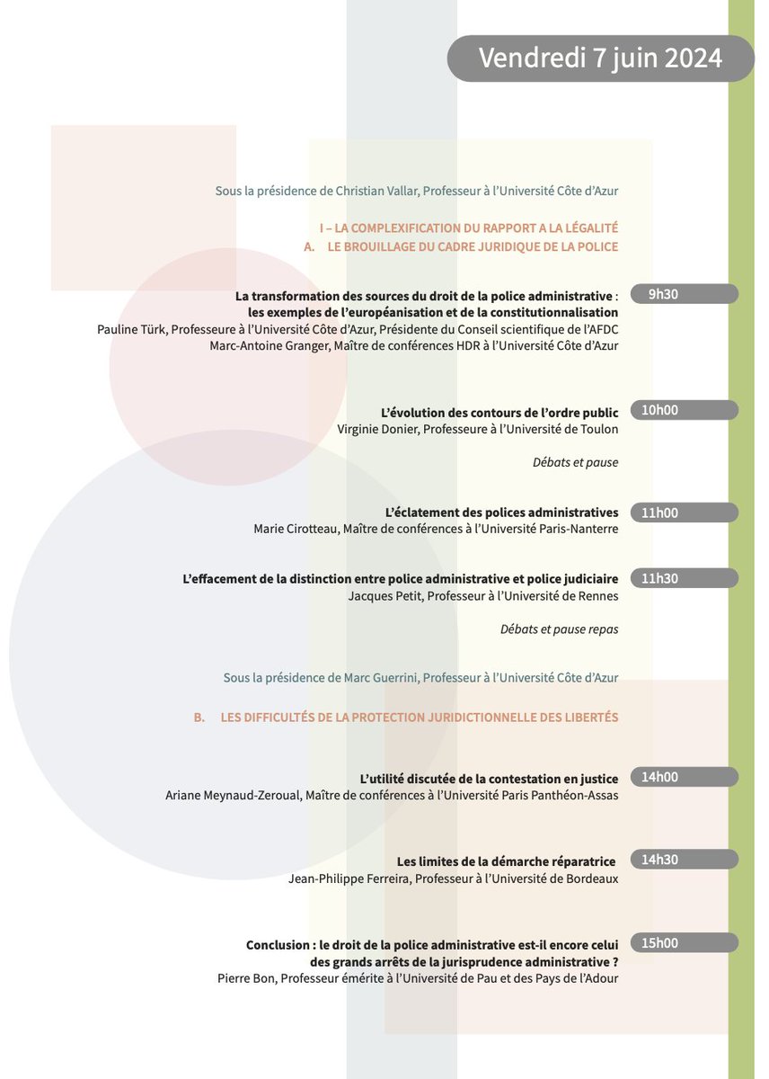 Le colloque annuel de l'<a href="/Asso_AFDA/">AFDA</a> se tiendra les 6 &amp; 7 juin à Nice sur le thème de la Police administrative.
👇
cerdacff.univ-cotedazur.fr/la-police-admi…