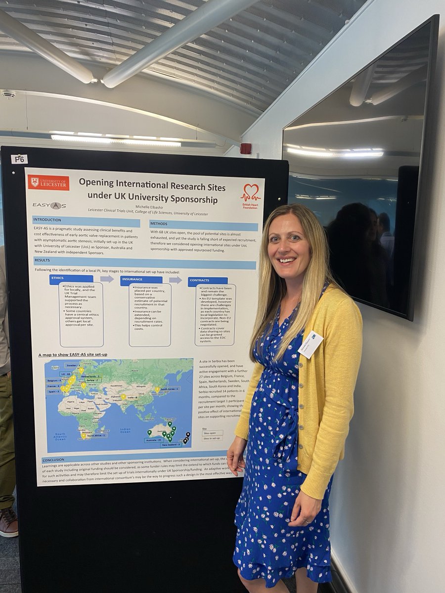 easyas_trial's tweet photo. 🏆Michelle Elbashir, our EASY-AS Senior International Trial Manager, was asked to present her abstract at the #UKTMN2024 yesterday and we have attached the poster that was produced supporting her achievement🏆 @LeicesterCTU @uniofleicester @MichelleElbash1 @TheBHF @UKTMN https://t.co/tRUvOzBPee