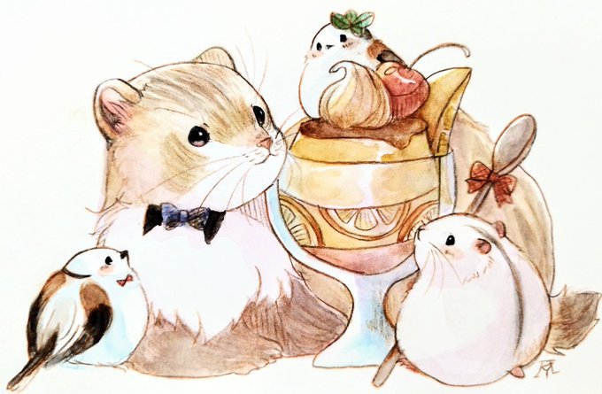 「bow watercolor (medium)」 illustration images(Latest)